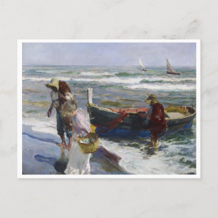 Cartão Postal Regresso da pesca, Joaquin Sorolla y Bastida