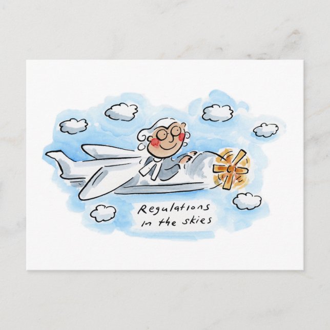 Cartão Postal Regulamentação nos céus (Frente)