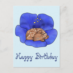 Cartão Postal Reh em Blüte