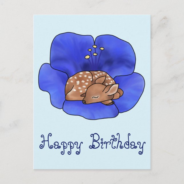 Cartão Postal Reh em Blüte (Frente)