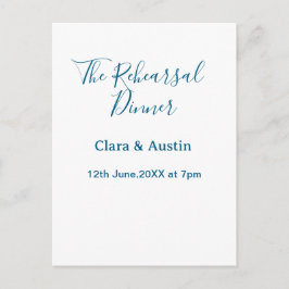 Cartão Postal Rehearsal dinner the night before simple minimal m