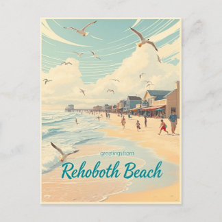 Cartão Postal Rehoboth Beach, Delaware – Coastal vintage