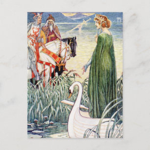 Cartão Postal Rei Arthur e a Dama do Lago