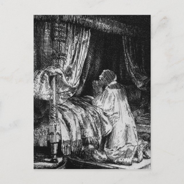 Cartão Postal Rei David na oração, 1652 (Frente)