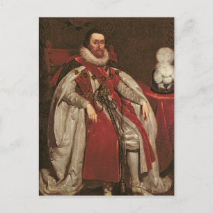 Cartão Postal Rei James mim de Inglaterra e VI de Scotland, 1621