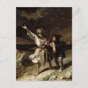 Cartão Postal Rei Lear e o Tolo na Tempestade