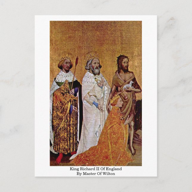 Cartão Postal Rei Richard Ii Da Inglaterra Por Mestre De Wilton (Frente)