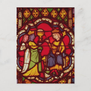 Cartão Postal Rei Salomão e Rainha de Sheba, c.1270