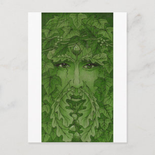 Cartão Postal rei verde de Yule