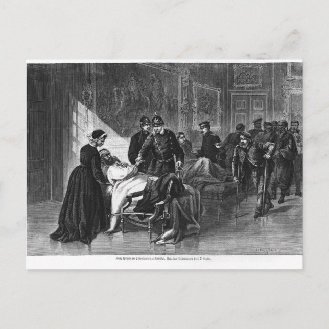 Cartão Postal Rei Wilhelm, visitei o hospital (Frente)