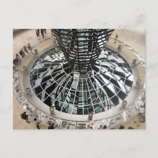 Cartão Postal reichstag dome para baixo (Frente)