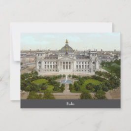 Cartão Postal Reichstag em Berlim (cerca de 1900)