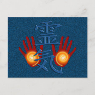 Cartão Postal Reiki Hands