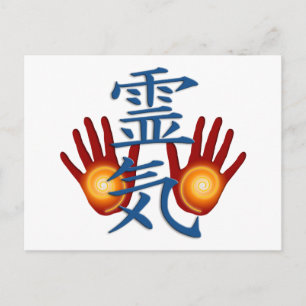 Cartão Postal Reiki Hands