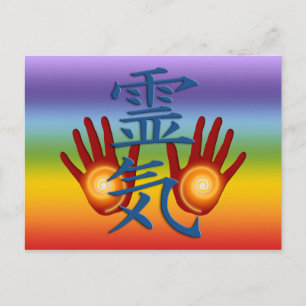 Cartão Postal Reiki Hands