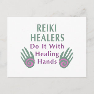 Cartão Postal Reiki Healers, faça isso com as mãos curando
