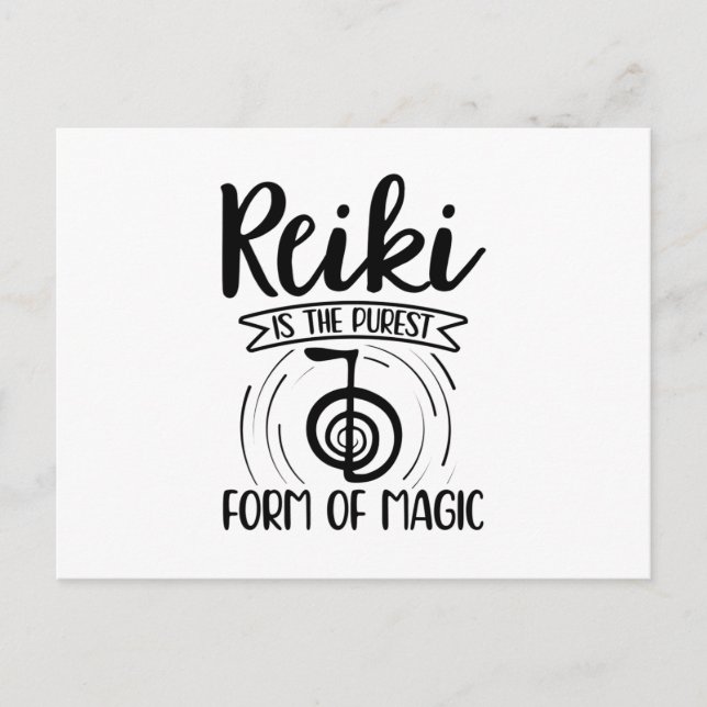 Cartão Postal Reiki Magic | Ideia do Presente de Meditação Princ (Frente)