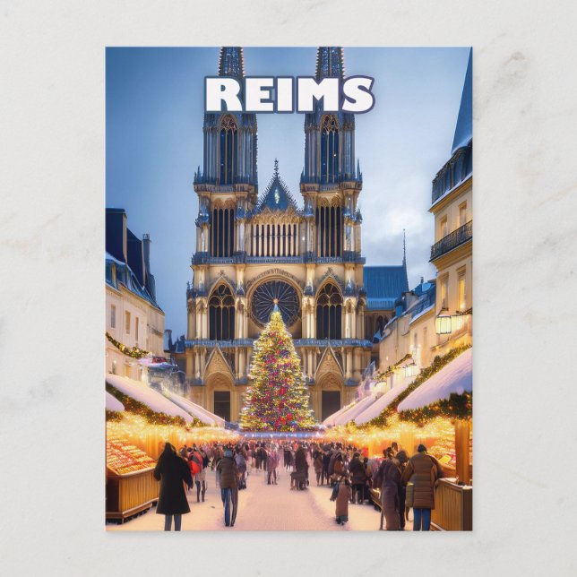 Cartão Postal Reims Christmas Elegance (Frente)