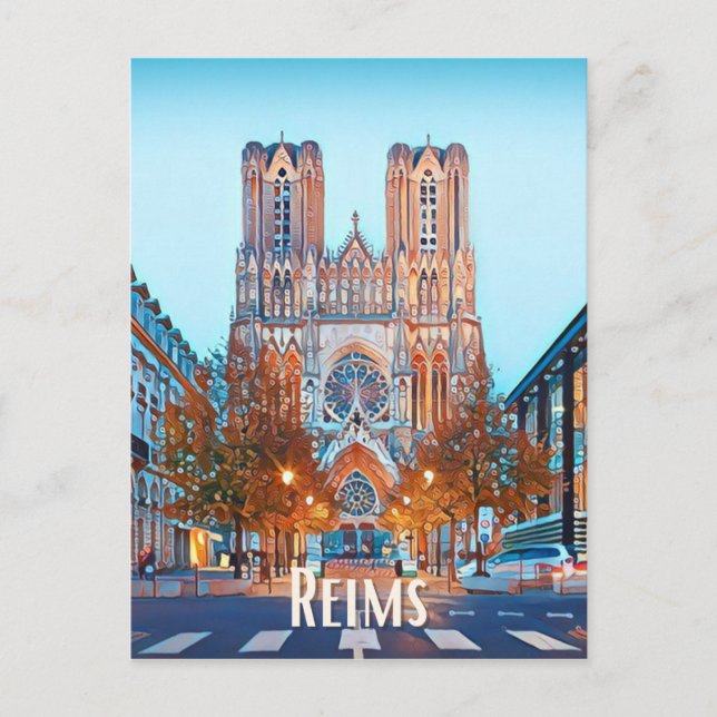 Cartão Postal Reims Photo Vintage  (Frente)