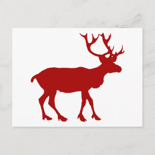 Cartão Postal Reinador Vermelho e Branco