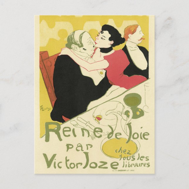 Cartão Postal Reine de Joie (Rainha do Prazer) Toulouse Lautrec (Frente)