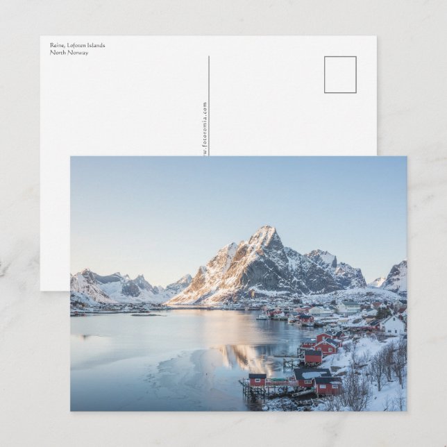 Cartão Postal Reine Lofoten Noruega (Frente/Verso)