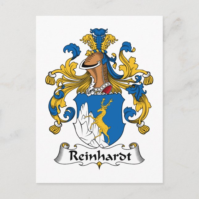 Cartão Postal Reinhardt Family Crest (Frente)