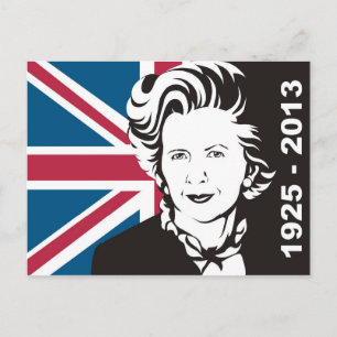 Cartão Postal Reino Unido lamenta Margaret Thatcher, Lady de Fer