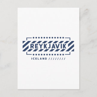 Cartão Postal Reiquiavique Islândia Design Geométrico Moderno
