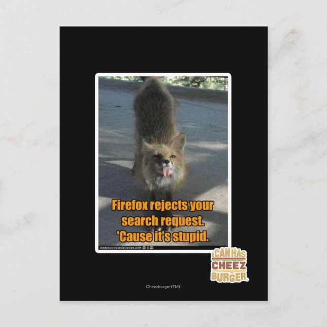 Cartão Postal Rejeitos Firefox (Frente)
