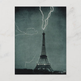 Cartão Postal Relâmpago atingindo a Torre Eiffel