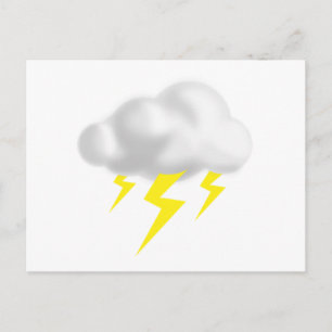 Cartão Postal Relâmpago na Nuvem de Thunderstorm