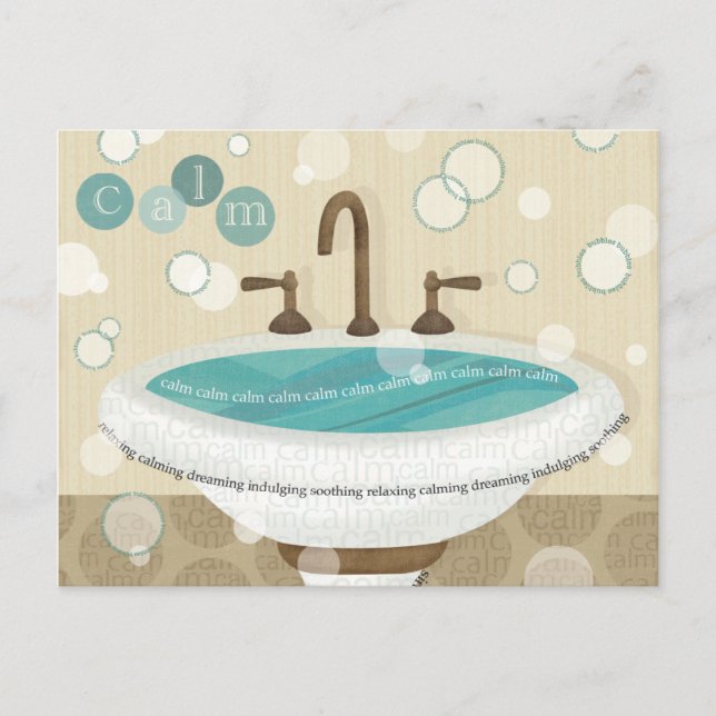 Cartão Postal Relaxamento da Água (Frente)
