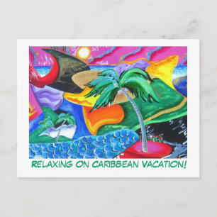 Cartão postal - Relaxando nas férias no Caribe!