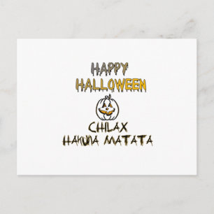 Cartão Postal Relaxe a Coleção Feliz de Halloween