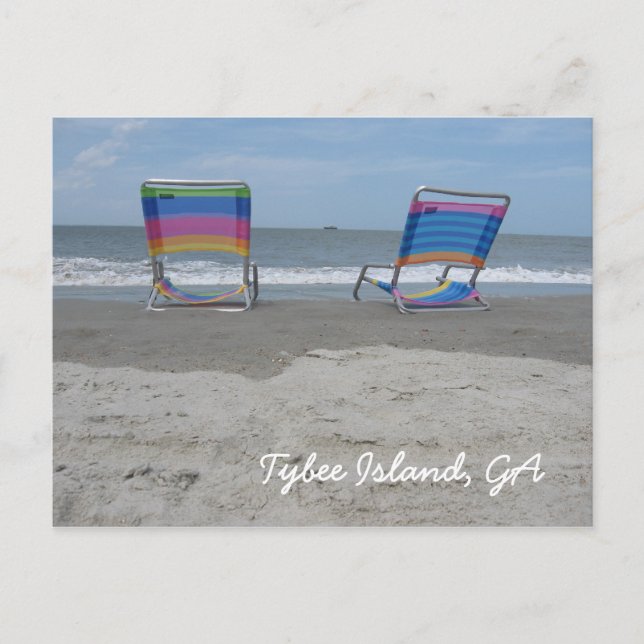 Cartão Postal Relaxe na praia (Frente)