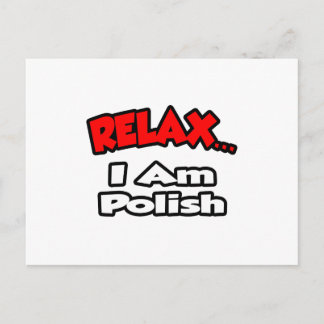 Cartão Postal Relaxe... Sou Polonês