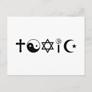 Cartão Postal Religião é Toxínica Freethinker