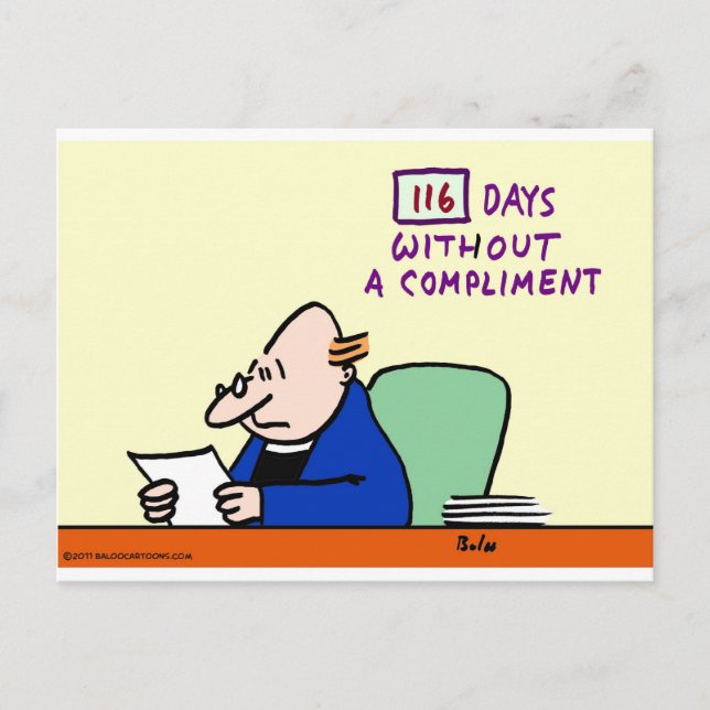 Cartão Postal religião igreja pregador padre elogio (Frente)