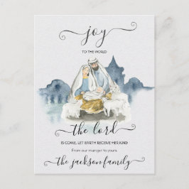 Cartão Postal Religious Christmas with baby Jesus, Mary & Joseph