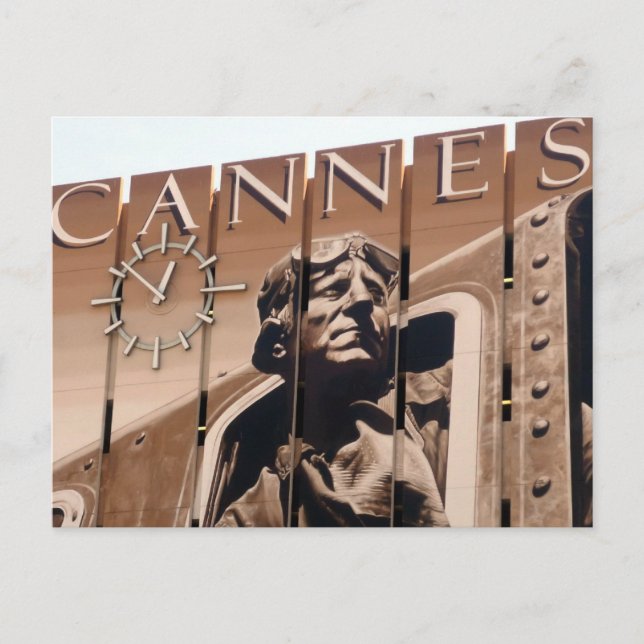 Cartão Postal relógio de cinema de cannes (Frente)
