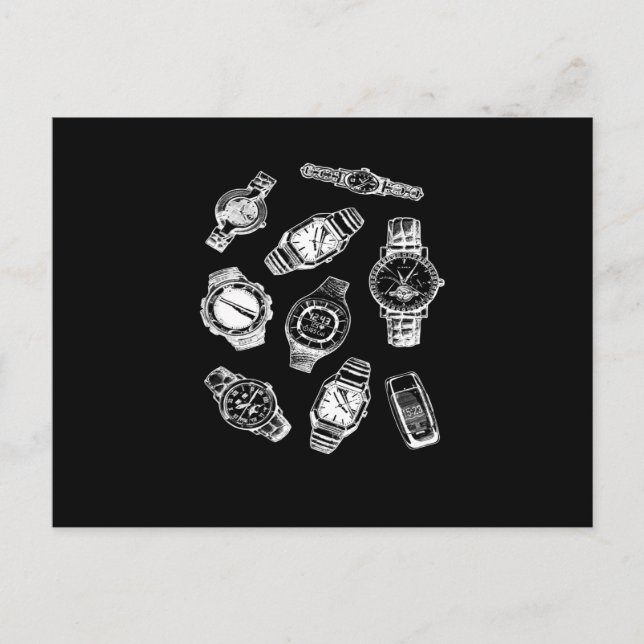 Cartão Postal Relógio de Relógios de Luxo Vigia Relógios (Frente)