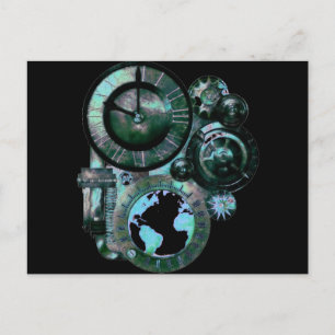 Cartão Postal Relógio Steampunk