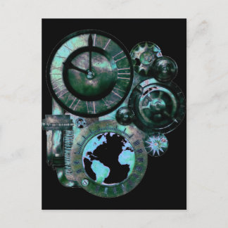 Cartão Postal Relógio Steampunk