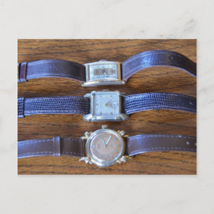 Cartão Postal Relógios Antigos De Pulso