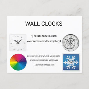 Cartão Postal Relógios de Parede