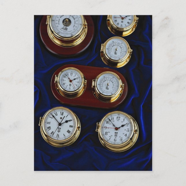 Cartão Postal Relógios marítimos e barômetros de valor (Frente)