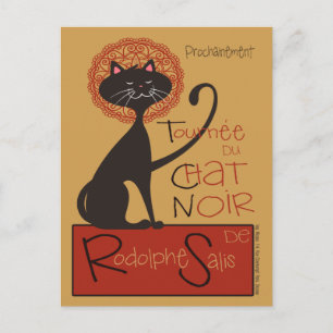 Cartão Postal Remake Moderno do Gato Preto Le Chat Noir