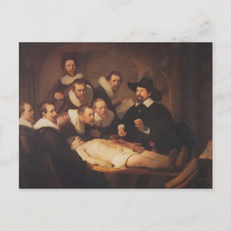 Cartão Postal Rembrandt - A lição de anatomia de Nicolaes Tulp