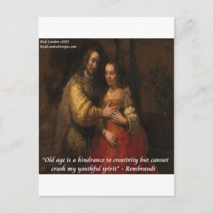 Cartão Postal Rembrandt "A Noiva Judia" & Cota de Velhice